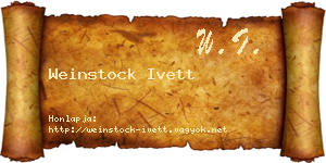Weinstock Ivett névjegykártya